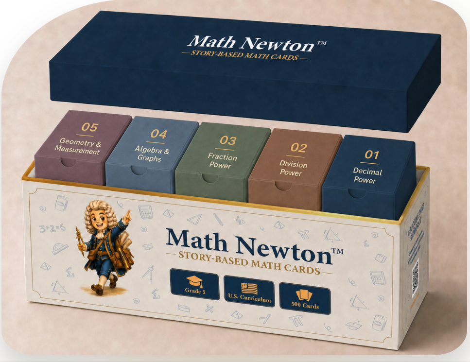 Math Newton learning card system